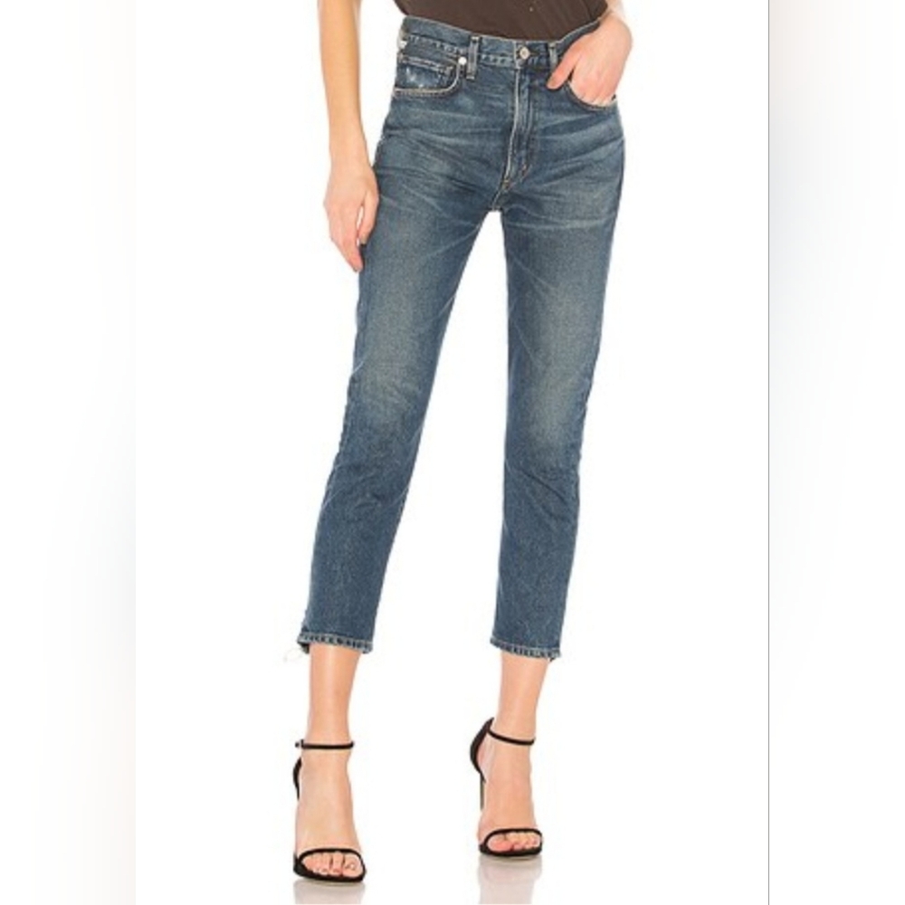 CITIZENS OF HUMANITY Dree Slim Straight Crop High Rise Denim Jeans. Size 29.
